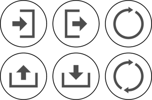 ClipArt vettoriali di set di icone per la progettazione di un'applicazione