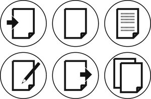 Vector graphics of set of computer OS icon