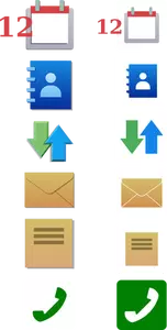 Clipart vetorial de conjunto de ícones de calendário de negócios