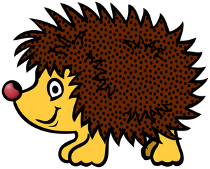 Cartoon hedgehog