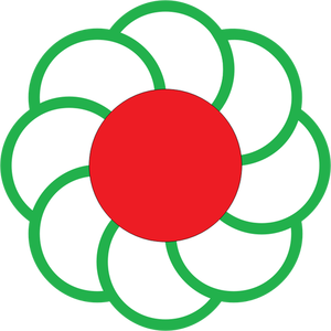 Illustration vectorielle de fleur de la municipalité de Ikutahara