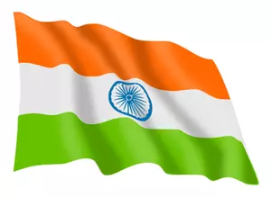 Wapperende vlag van India