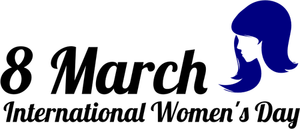 Mezinárodní Zenske den logo nápad Vektor Klipart