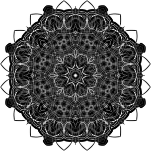 Bunga hitam geometris