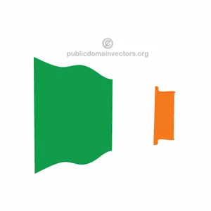 Acenando uma bandeira irlandesa vector
