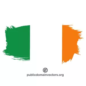 Irish flag paint stroke