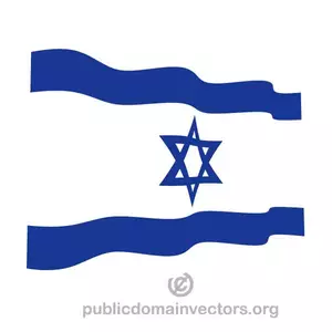 Wavy flag of Israel