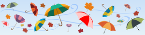 Windy day banner vector clip art