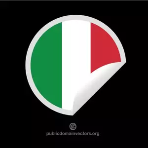 Sticker with Italian flag