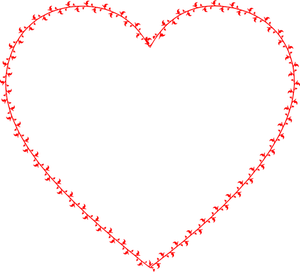 Bilden av ett rött hjärta för Valentine