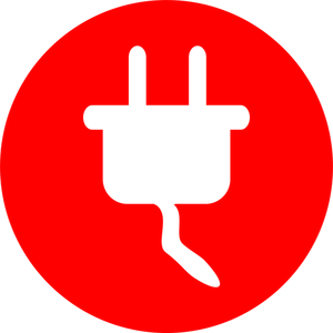 Energie Stecker und Kabel Vektor symbol