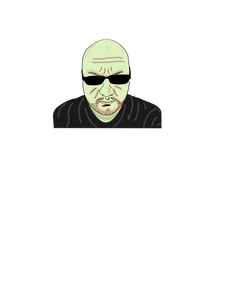 Bald man selfie vector image