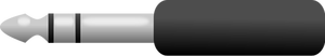 Bir 1⁄4 inç 2-iletişim telefon konektörü vektör çizim