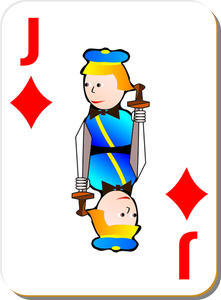 Ilustración de Jack de diamantes juego tarjeta vector