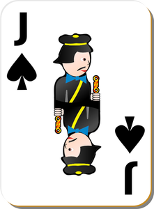 Jack of Spades Spiel Karte Vektor-ClipArt