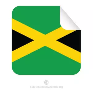 Bendera Jamaika persegi stiker