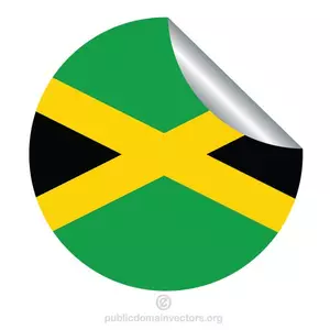 Stiker dengan bendera Jamaika