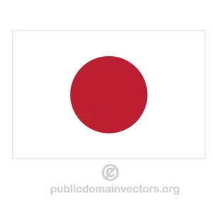 Bendera Jepang vektor