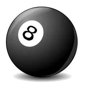 Vector clip art image of pool ball 8