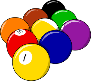 Vector illustration of pool balls