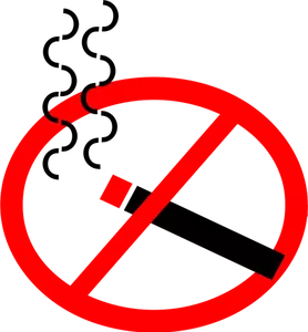 Vektori kuva munan muotoinen tupakointi kielletty merkki