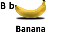 B para un arte de clip de plátano