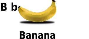 B voor een banaan glinsterende clip art
