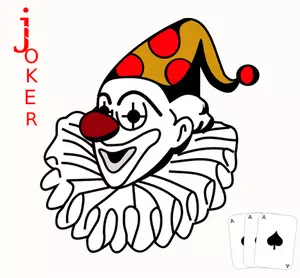Joker gaming kaart vector afbeelding