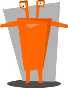 Bilden av orange humanoid Nattduksbord