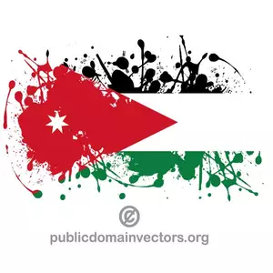Flaggan av Jordanien vektor