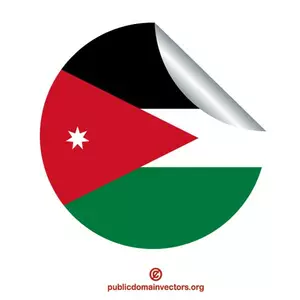 Jordan flagg klistremerke