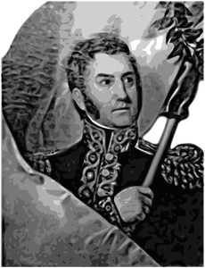 José de San Martín retrato vector de la imagen