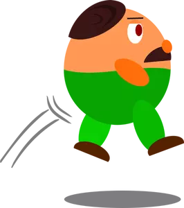 Jumping video game character
