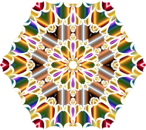 Clipart vectoriels de fleur néon hectagonal