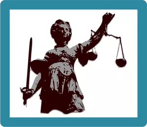 Lady Justice icon vector image