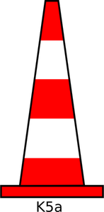 Vecteur de couleur de cône de circulation dessin