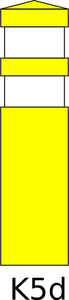 Vector illustration of yellow self-lifting traffic beacon