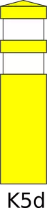 Vektor-Illustration gelb selbst heben Verkehr beacon