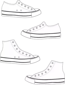 Keds shoes and boots vector image