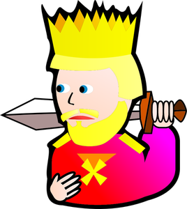 King of Hearts cartoon vector image
