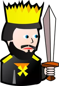 Rei de espadas cartoon vetor clip-art
