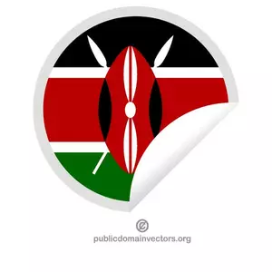 Autocolant cu drapelul Kenya