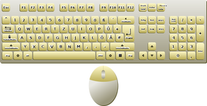 Image vectorielle de disposition allemande ordinateur clavier