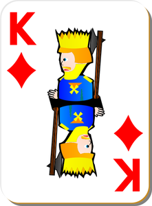 Rey de diamantes juego tarjeta vector de la imagen