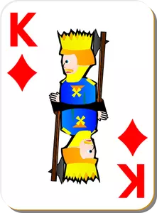 Král diamanty herní kartu vektorový obrázek