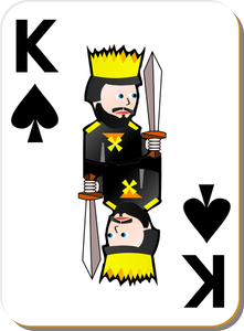 Immagine vettoriale di re di picche carta da gioco
