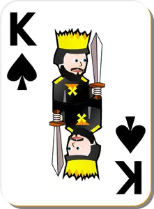 Image vectorielle de roi de pique jeu de cartes