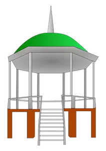 Vector graphics of kiosk