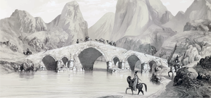 Kresba z Kyzyl Hauzen most