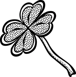 Spotty clover line art vector image